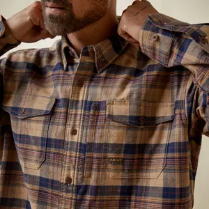 Long sleeve flannel shirt Ariat Rebar DuraStretch image-3