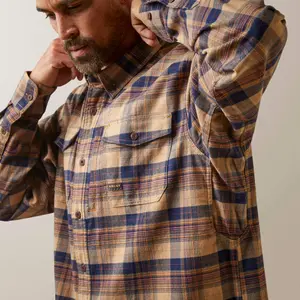 Long sleeve flannel shirt Ariat Rebar DuraStretch image-4