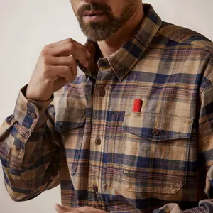 Long sleeve flannel shirt Ariat Rebar DuraStretch image-5