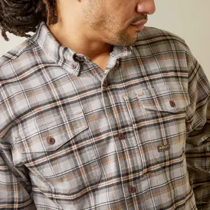 Long sleeve flannel shirt Ariat Rebar DuraStretch image-2