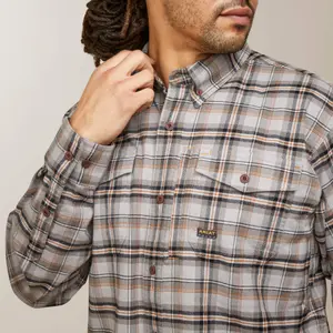 Long sleeve flannel shirt Ariat Rebar DuraStretch image-4