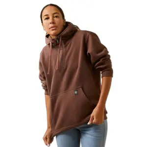 Women's 1/2 zip hooded sweatshirt Ariat Rebar Skill Set image-0