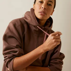 Women's 1/2 zip hooded sweatshirt Ariat Rebar Skill Set image-3