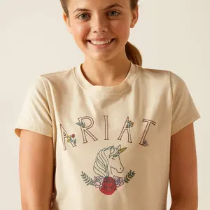 Girl's unicorn badge t-shirt Ariat image-2
