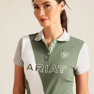 Polo feminina Ariat Taryn Button image-2