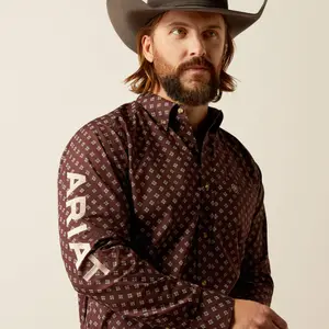 Aangesloten westernshirt met lange mouwen Ariat Team Koen image-3