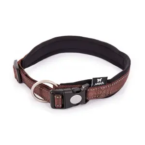 3008027-justerbar-nylon-hundhalsband-arka-haok-m-brun-20x40-45-cm