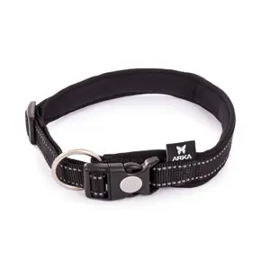 3008031-justerbar-nylon-hundhalsband-arka-haok-l-svart-25x55-60-cm