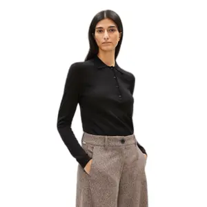 Women's long-sleeved polo shirt Armedangels Maargo Merino image-1
