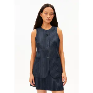 Lange Weste Damen Armedangels pinstripe image-1