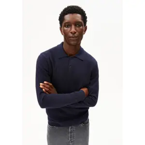 Long-sleeved knitted polo shirt Armedangels image-1