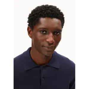 Long-sleeved knitted polo shirt Armedangels image-4