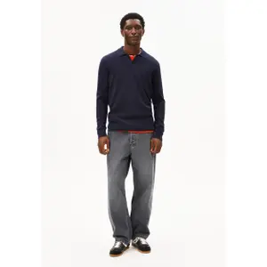 Long-sleeved knitted polo shirt Armedangels image-2