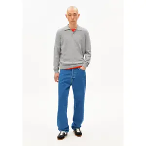 Long-sleeved knitted polo shirt Armedangels image-2