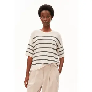 Striped Linen Blend Jumper Women Armedangels image-4