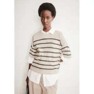 Striped Linen Blend Jumper Women Armedangels image-5