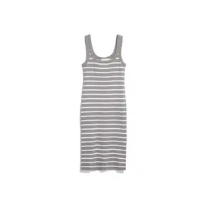 Women's Striped Ribbed Sleeveless Dress Armedangels image-0