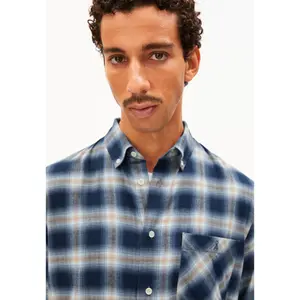 Long Sleeve Cotton Check Shirt Armedangels image-5