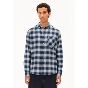 Long Sleeve Cotton Check Shirt Armedangels image-1