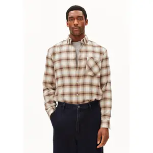 Long Sleeve Cotton Check Shirt Armedangels image-1
