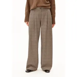 Women's Wide Check Trousers Armedangels image-2