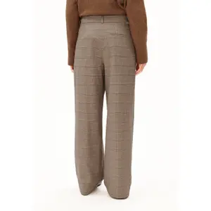 Women's Wide Check Trousers Armedangels image-3