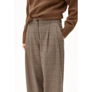 Women's Wide Check Trousers Armedangels image-4