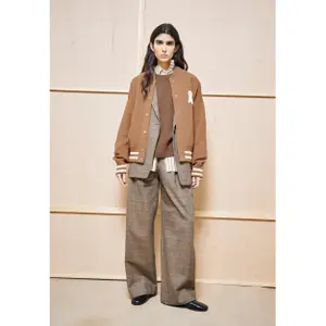 Women's Wide Check Trousers Armedangels image-5