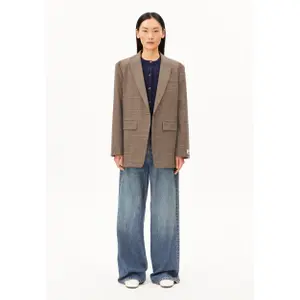 Oversized Check Blazer for Women Armedangels Bakers image-1
