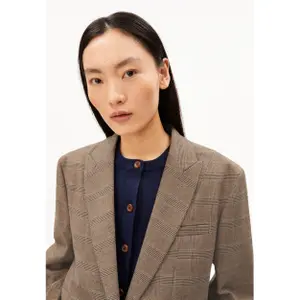 Oversized Check Blazer for Women Armedangels Bakers image-3