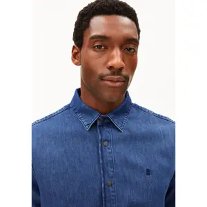 Denim long sleeve shirt Armedangels Classic image-5