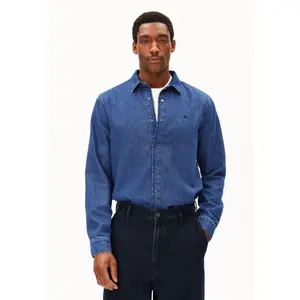Denim long sleeve shirt Armedangels Classic image-1