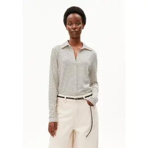 Women's long sleeve blouse Armedangels Nalaannia stripe image-1