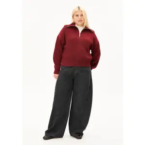 Womens Zip Neck Fleece Sweater Armedangels image-2