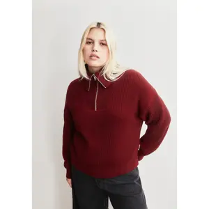 Womens Zip Neck Fleece Sweater Armedangels image-3