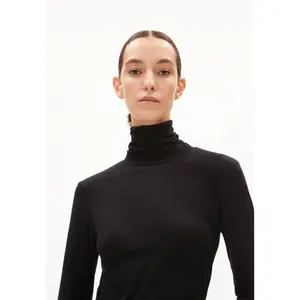 Camiseta de cuello alto de manga larga para mujer ARMEDANGELS Graziliaa Soft image-3
