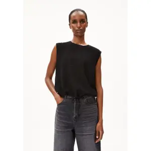 Dames tanktop van biologische katoenmix ARMEDANGELS Neraa Crinkle image-1