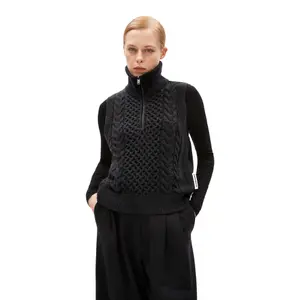 Jersey sin mangas mujer ARMEDANGELS Olaiaas Cable image-2