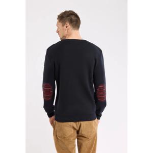 Ronde hals trui van jacquardstof Armor-Lux Marin J10 image-1
