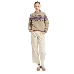 Jersey de cuello redondo de lana para mujer Armor-Lux Jacquard image-0