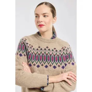 Jersey de cuello redondo de lana para mujer Armor-Lux Jacquard image-4