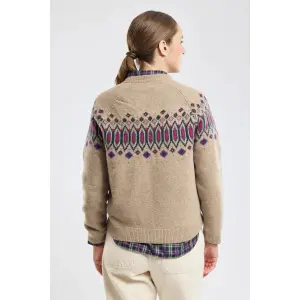 Jersey de cuello redondo de lana para mujer Armor-Lux Jacquard image-1