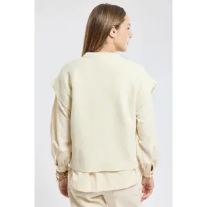 Jersey de cuello redondo sin mangas para mujer con trenzas Armor-Lux image-1