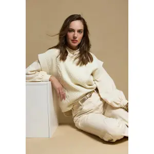 Jersey de cuello redondo sin mangas para mujer con trenzas Armor-Lux image-2