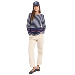 Striped long-sleeve boat neck t-shirt for women Armor-Lux image-0