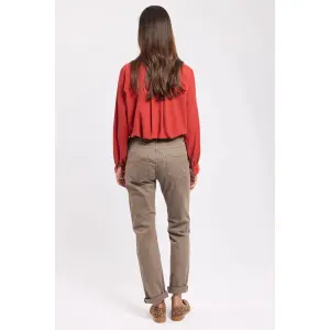 Pantalón recto de algodón para mujer Armor-Lux Taylor image-1