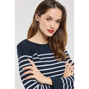 T-shirt marinheira de manga comprida para mulher Armor-Lux Héritage image-2
