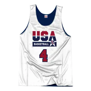 Camiseta auténtica del equipo USA reversible practice Christian Laettner image-1