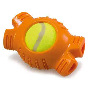 Hundespielzeug Knochen mit Tennisball Arquivet image-0