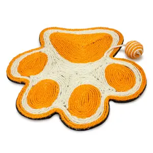 Kattenkrabpaal in de vorm van een pootafdruk met muis Arquivet image-1